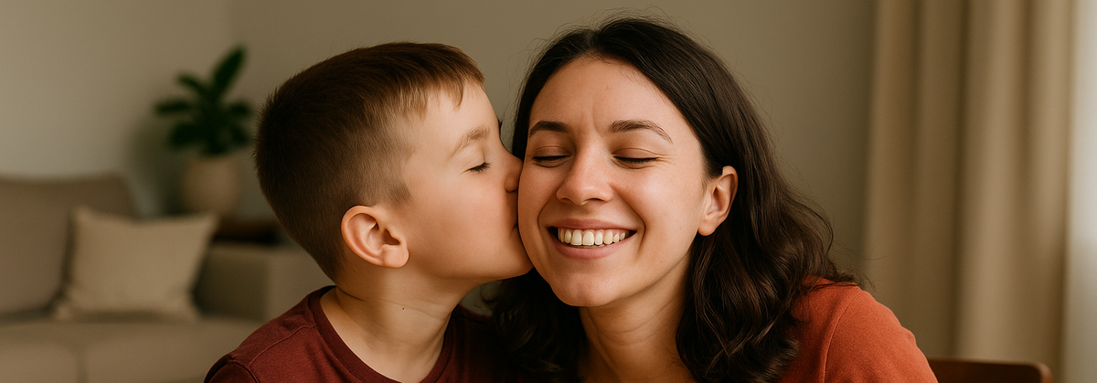 Son and mother sharing Birria Taco