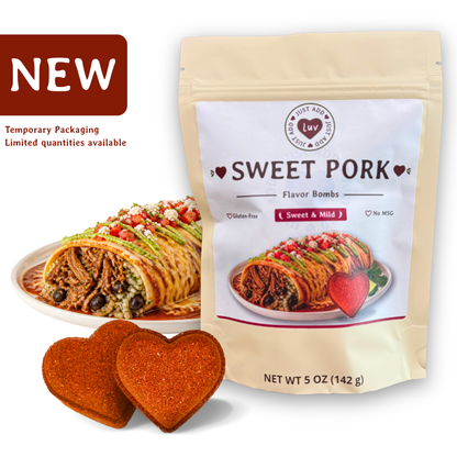 Sweet Pork Luv Bombs (2 per bag) - Burritos, Salads, Tacos and More