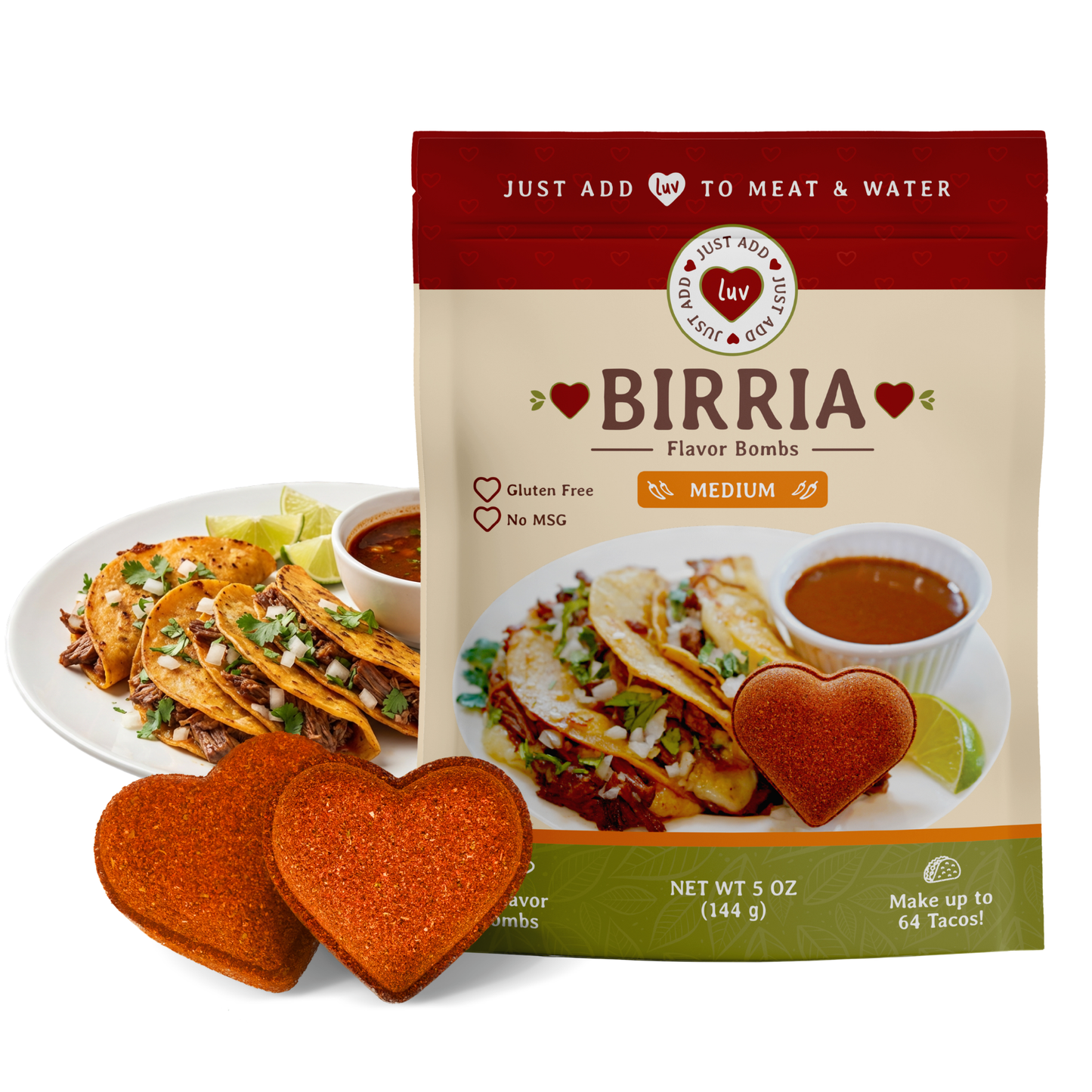 Birria Luv Bombs (2 per bag) Mild or Medium