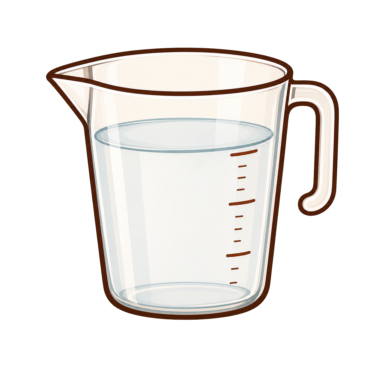 Measuring cup of water